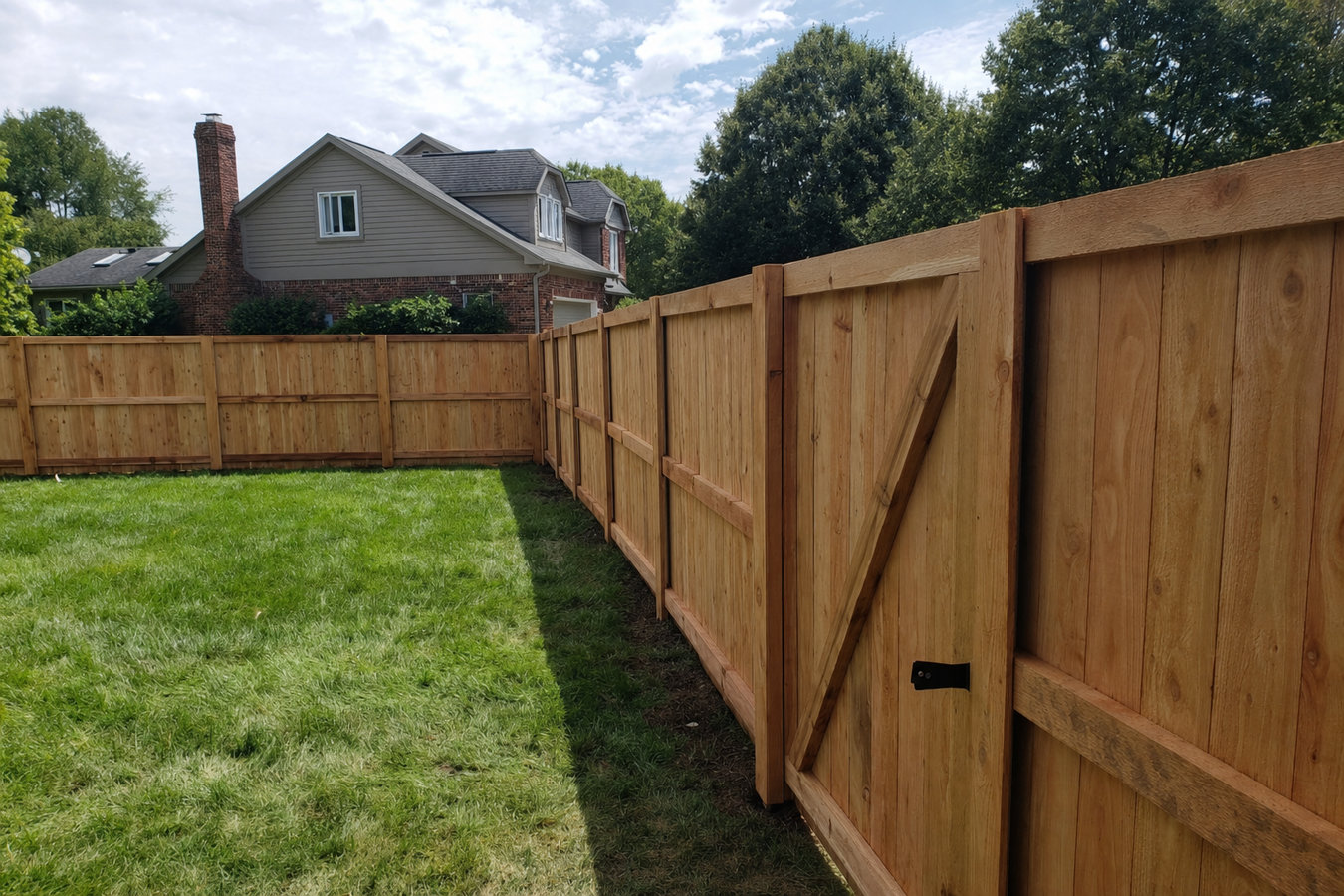Privacy fence installation