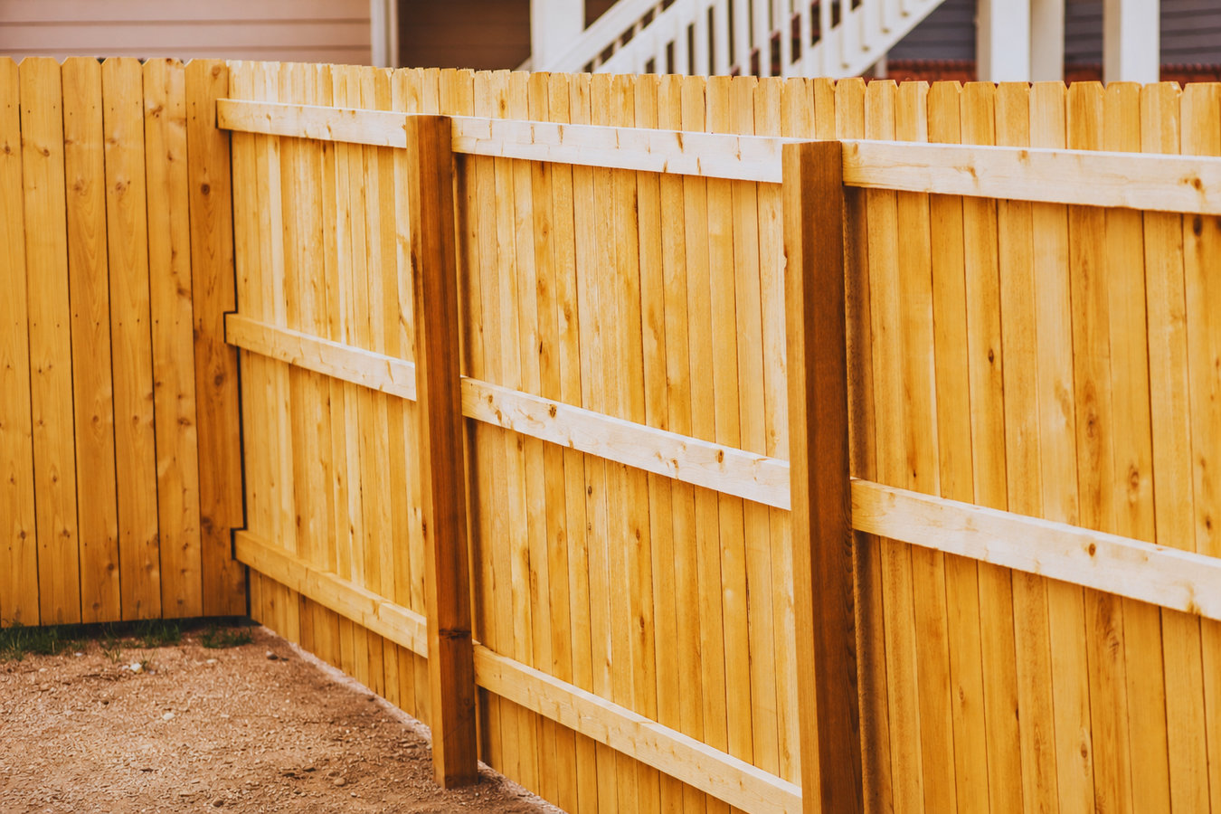 Wood fence installation